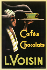 affiche café et chocolat Voisin