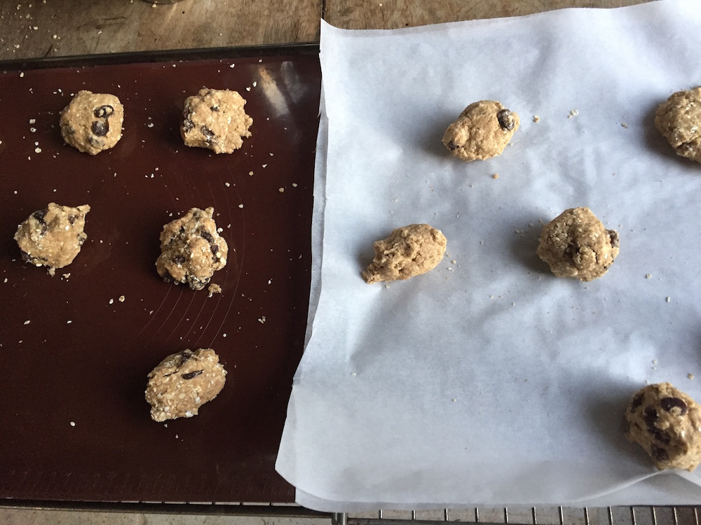préparation des boules pour les cookies